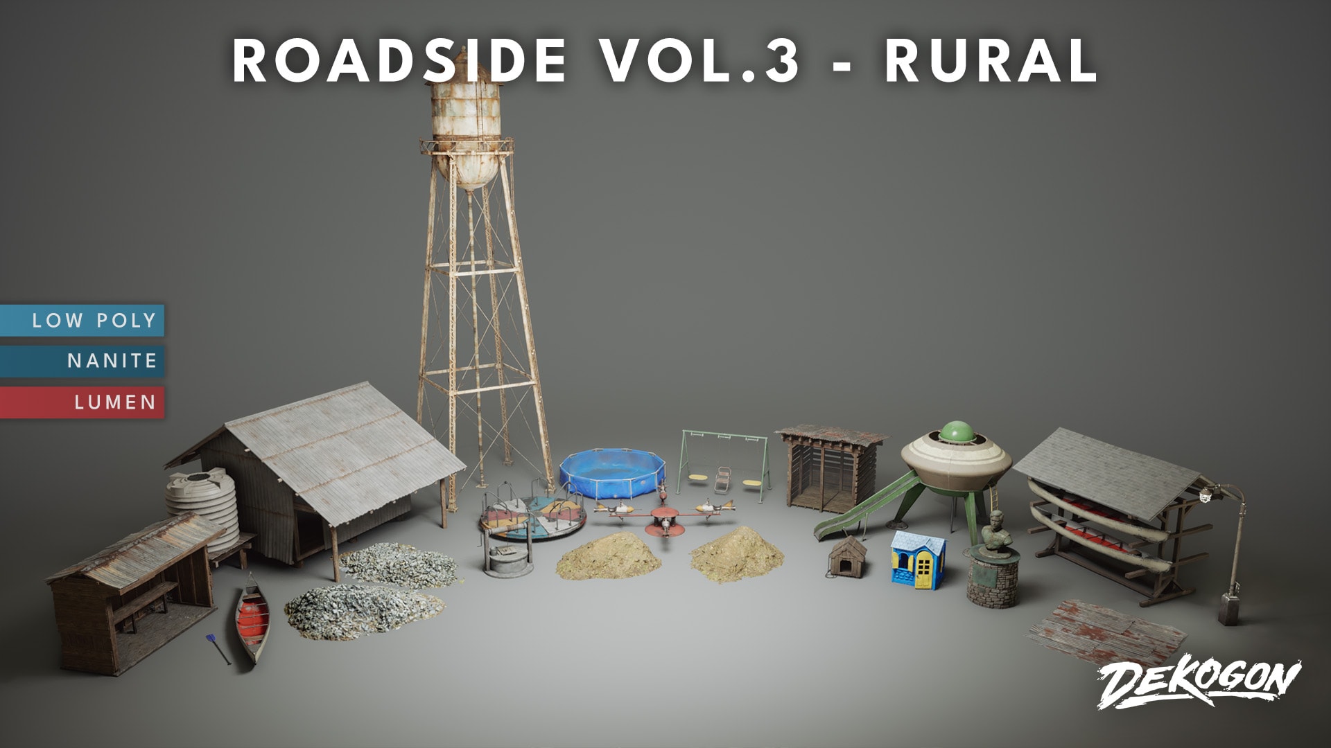 Screenshot #1 - Roadside VOL.3 - Rural Props (Nanite and Low Poly Versions) UE5.1+