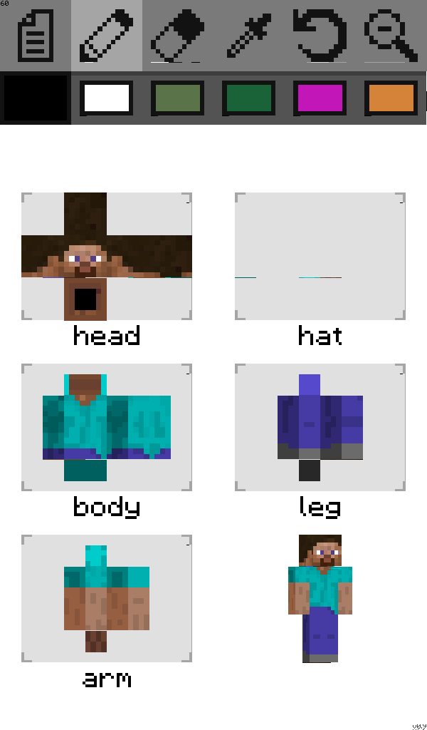 SKIN EDITOR FOR MINECRAFT 0.9.4 screenshot_01