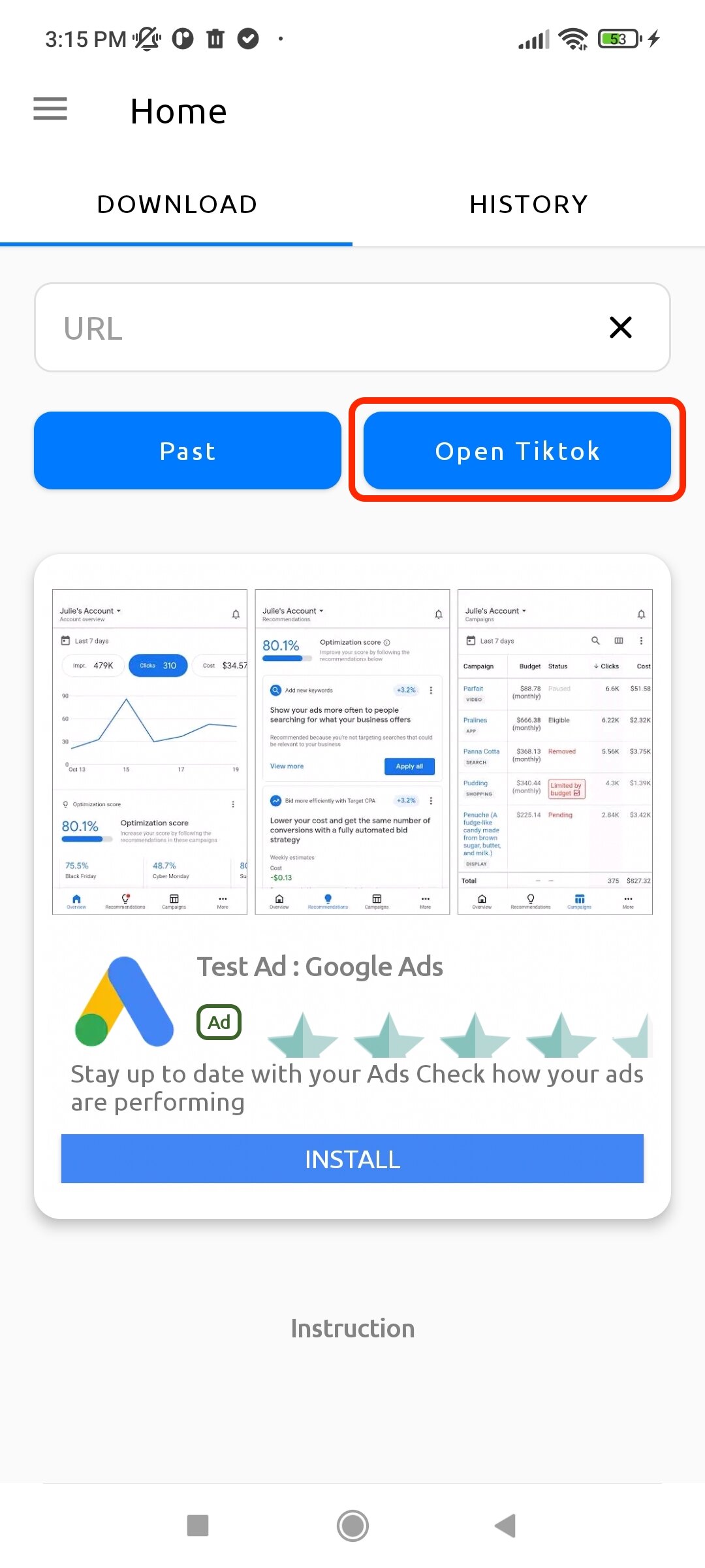 GETVIDEO – СКАЧАТЬ ВИДЕО ИЗ TIKTOK 1.6.6 screenshot_01