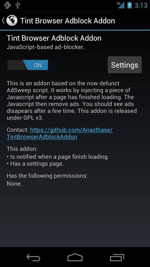 TINT BROWSER ADBLOCK ADDON 1.1 screenshot_02