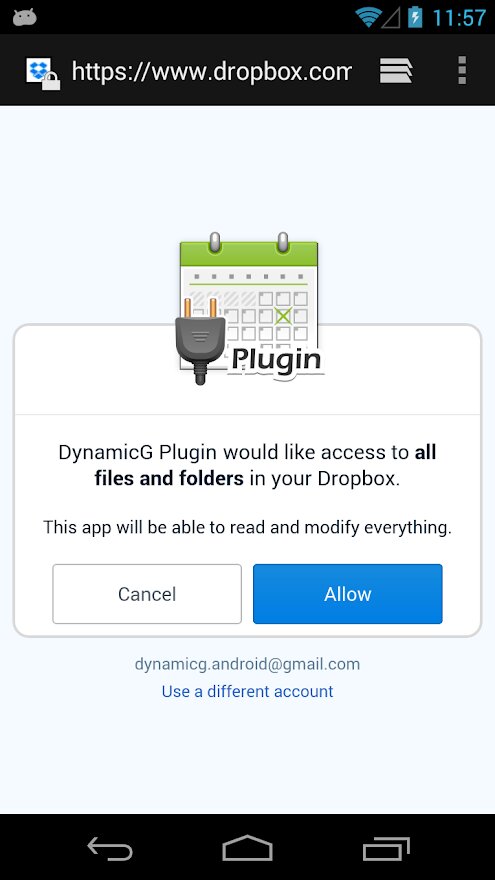 DYNAMICG DROPBOX PLUGIN 7.90 screenshot_03