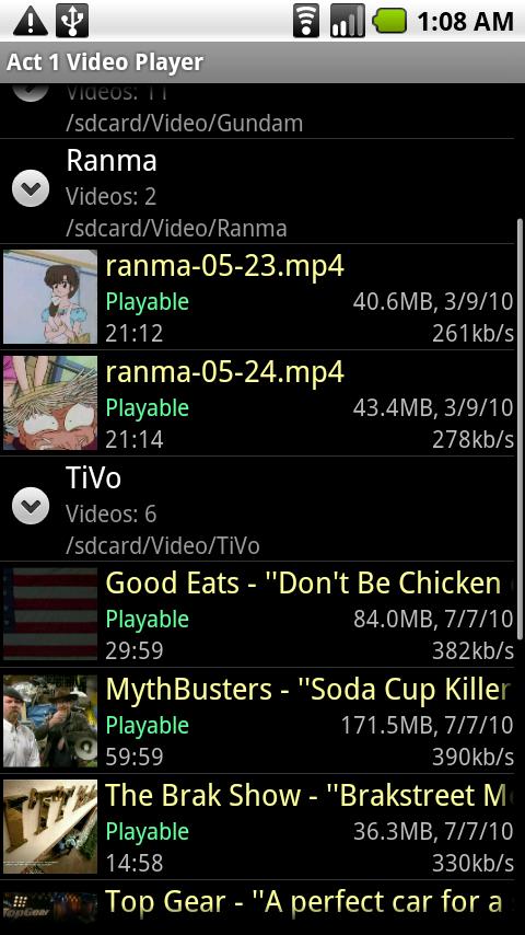 ACT 1 VIDEO PLAYER TRIAL 4.0.1 screenshot_01