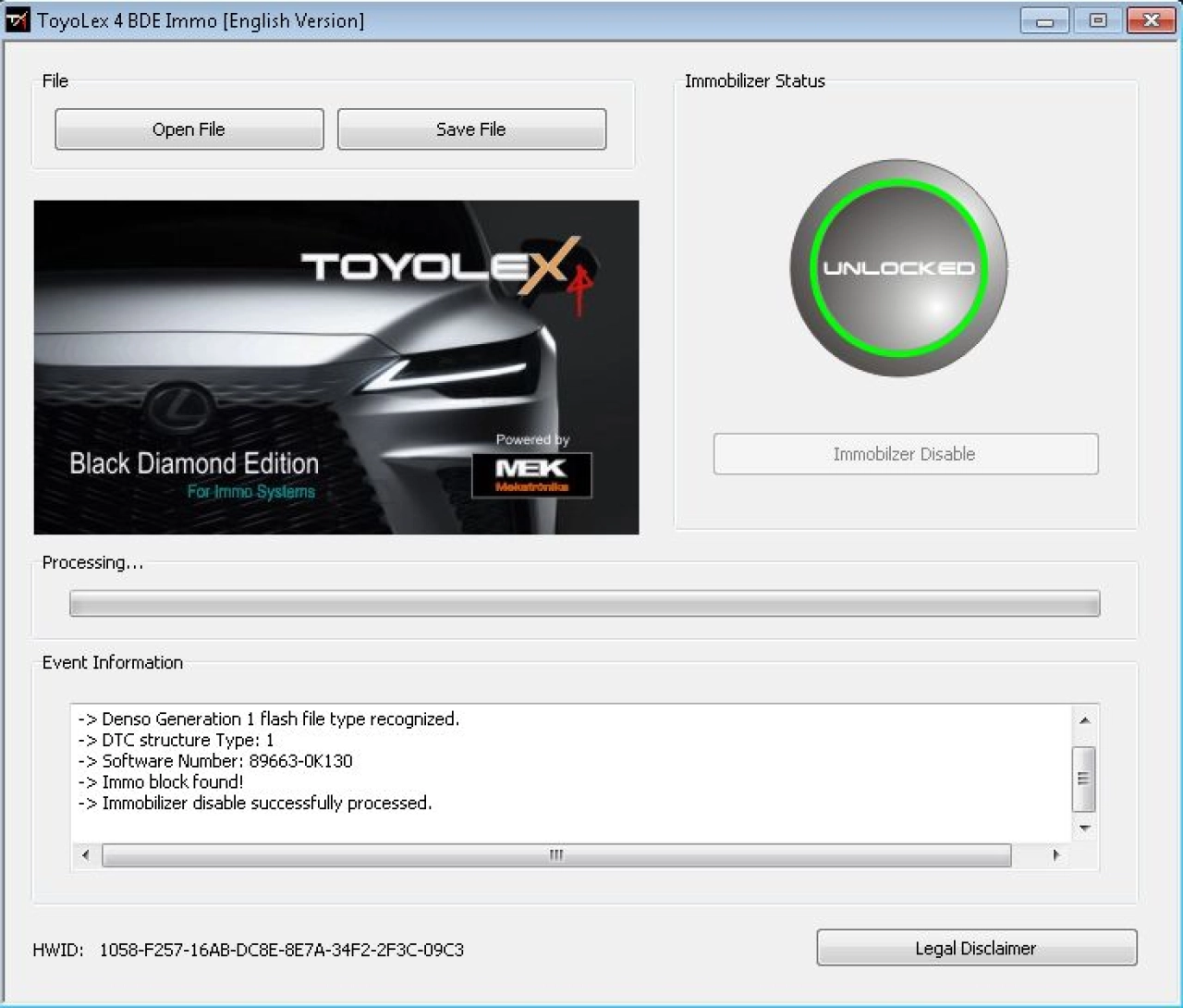 Screenshot #3 - ToyoLex - программа для отключения EGR, Adblue, DPF (и т.д.) для всех поколения Denso Toyota и Lexus