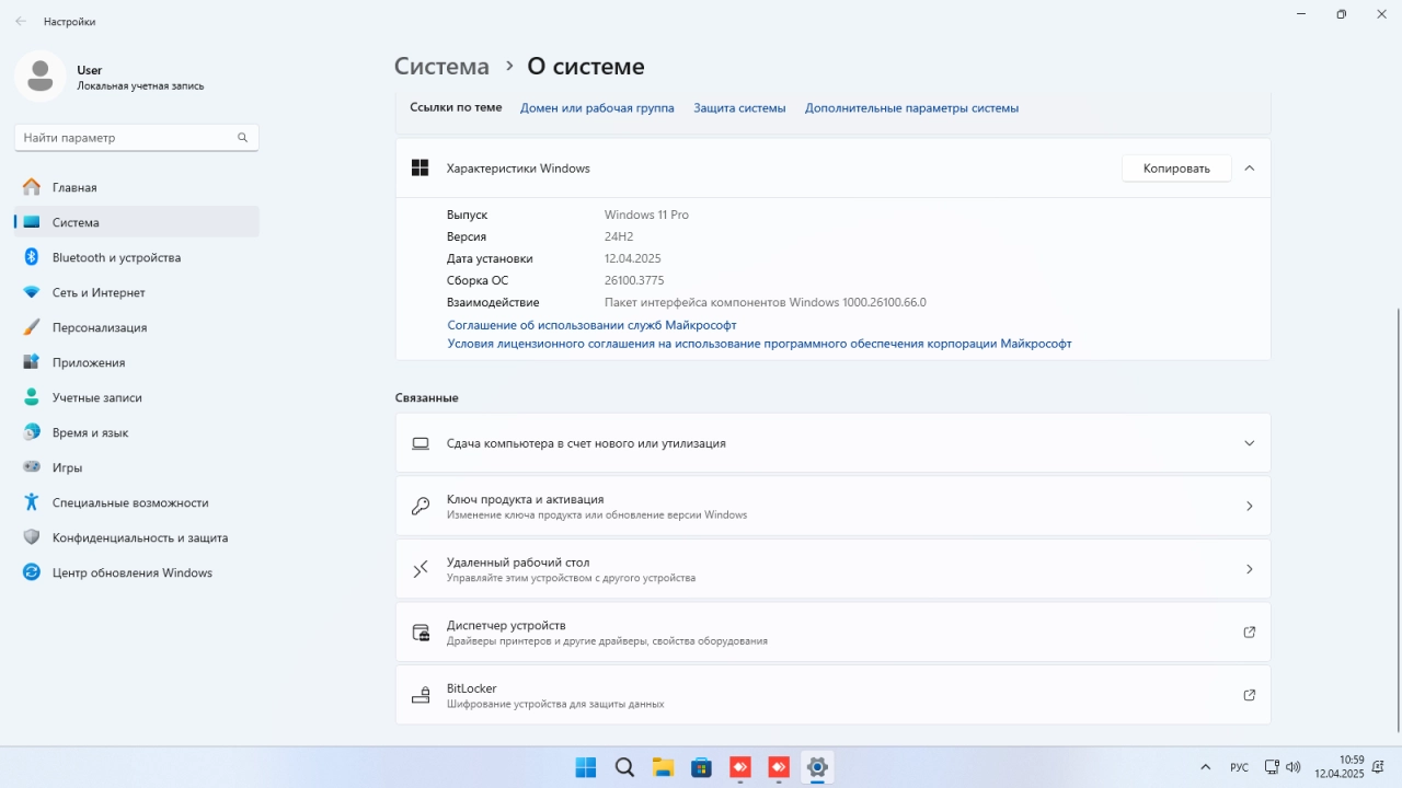 Screenshot #2 - Windows 11 Русская Pro VL x64 24Н2 (build 26100.3775) by ivandubskoj