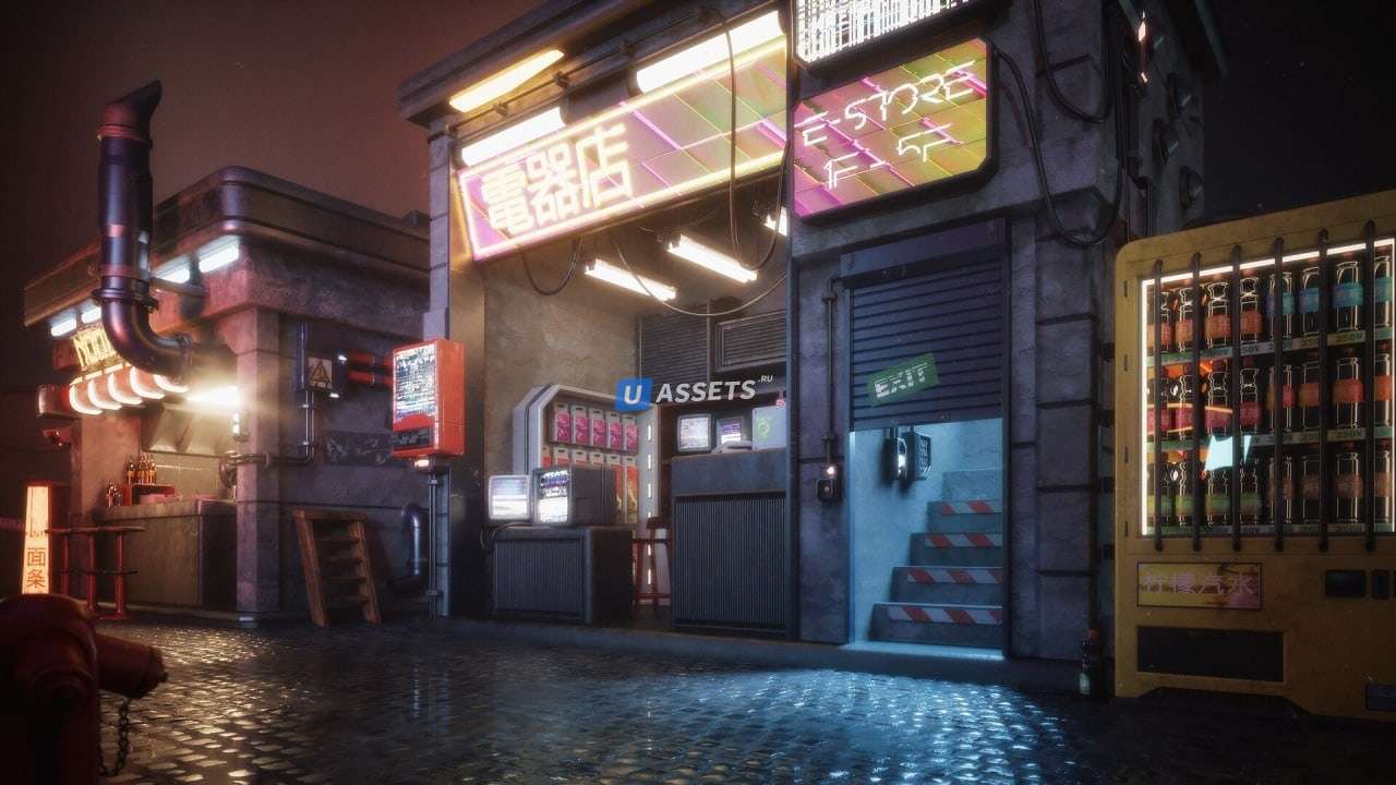 Screenshot #2 - Kitbash3D - Props Cyber Streets (UE + Unity)