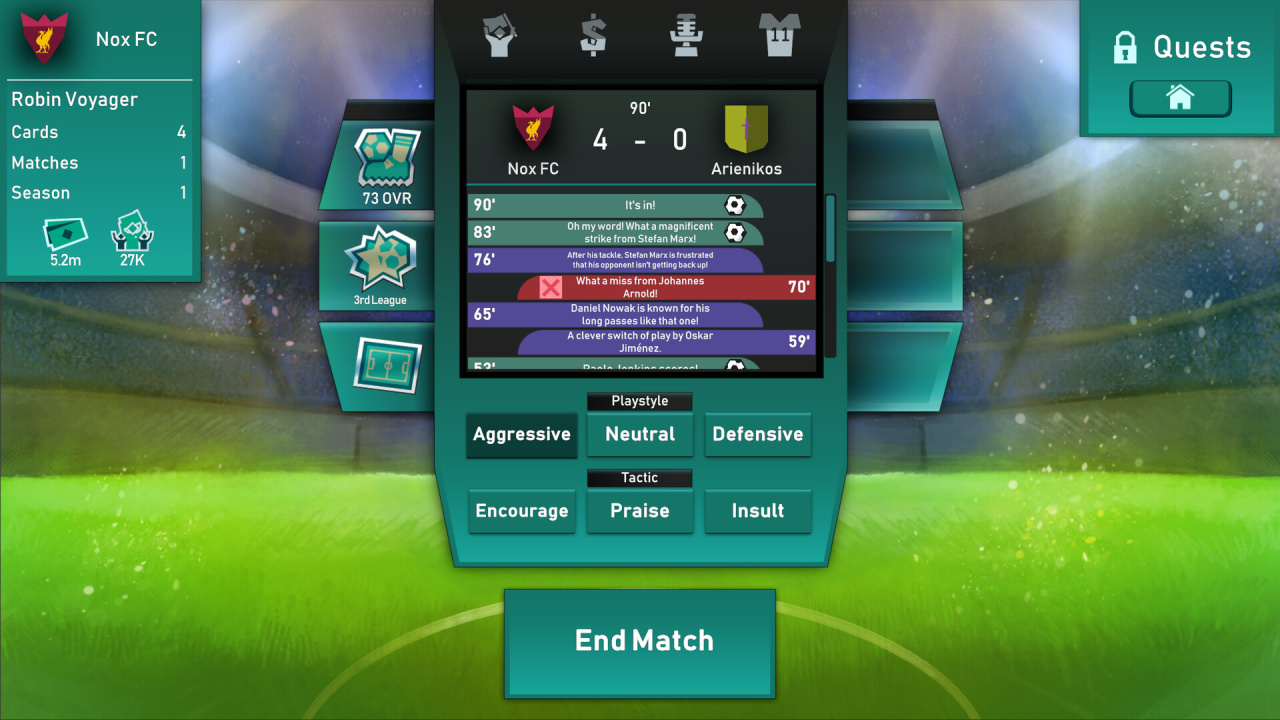 Screenshot #2 - Regista: Reign Your Football Club