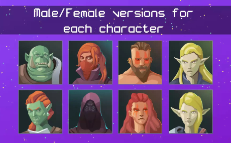 Hand Painted Character Avatar Icons - Fantasy