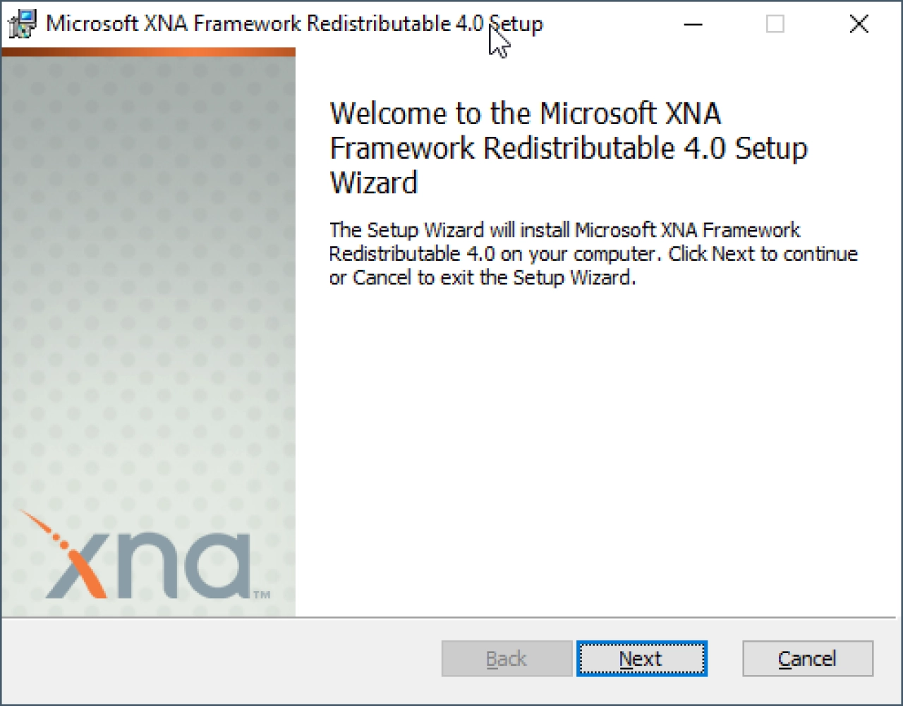 Screenshot #1 - Microsoft XNA Framework Redistributable