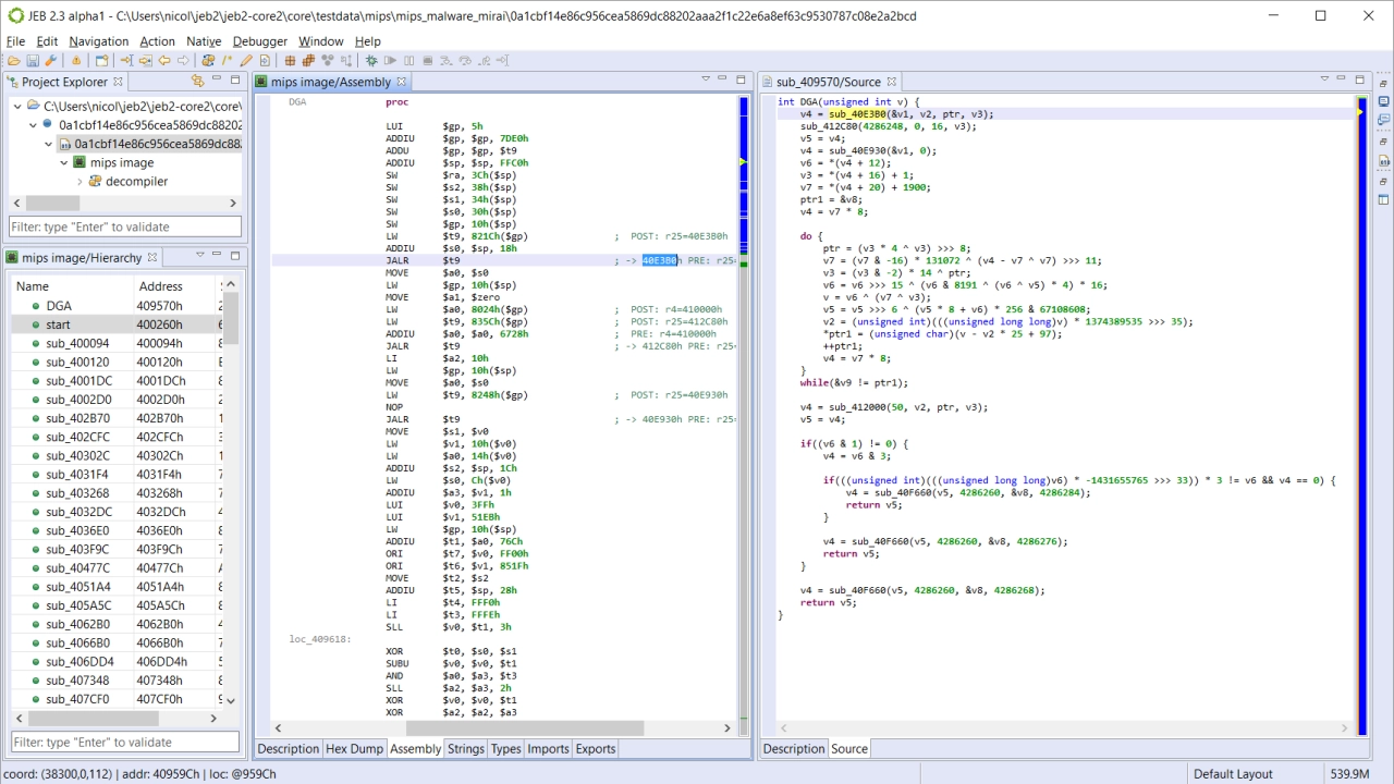 Screenshot #1 - JEB Decompiler 5.19.0.202410291816 mod by CXV