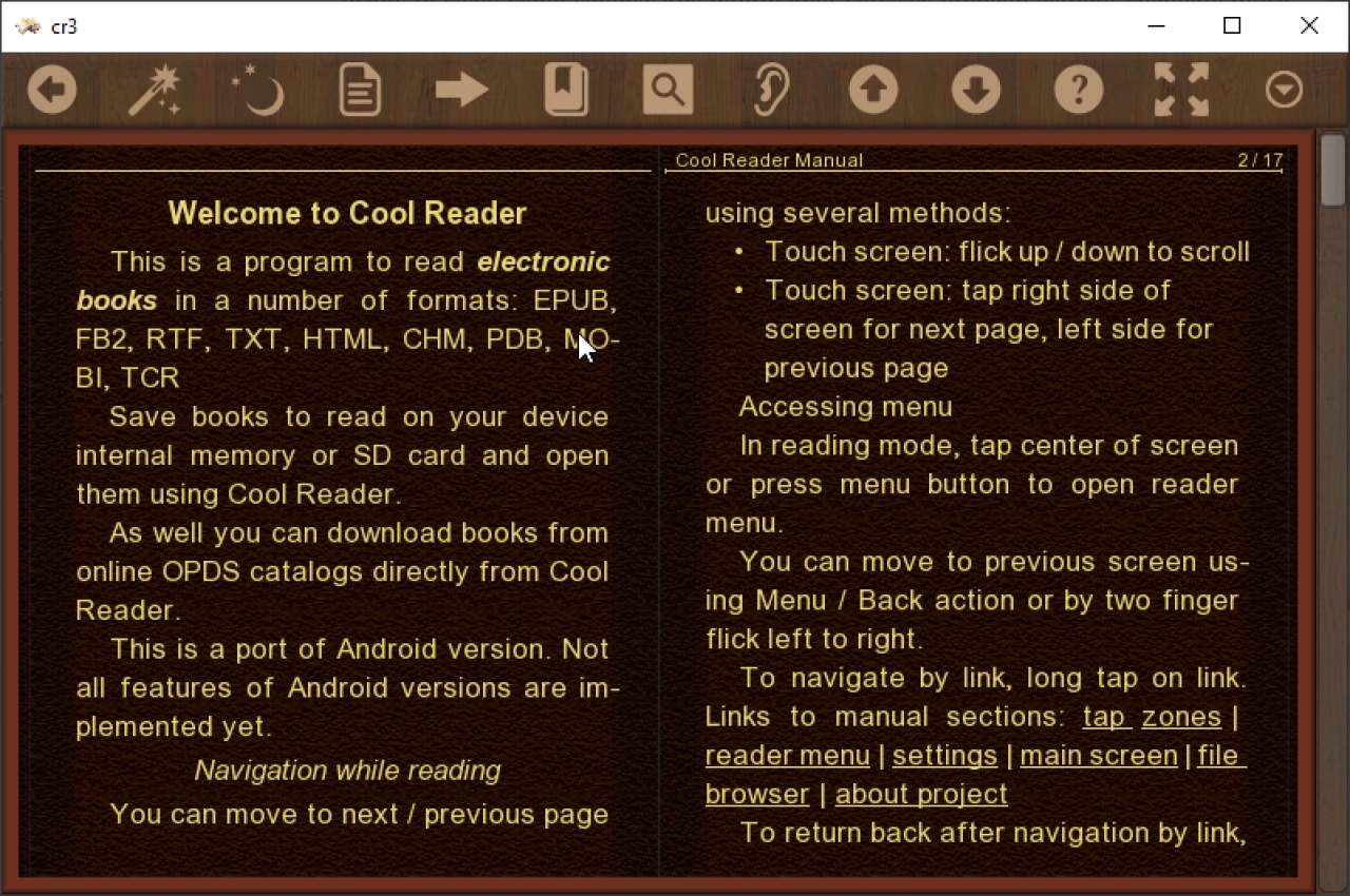 Screenshot #5 - Cool Reader v3.3.61 для windows