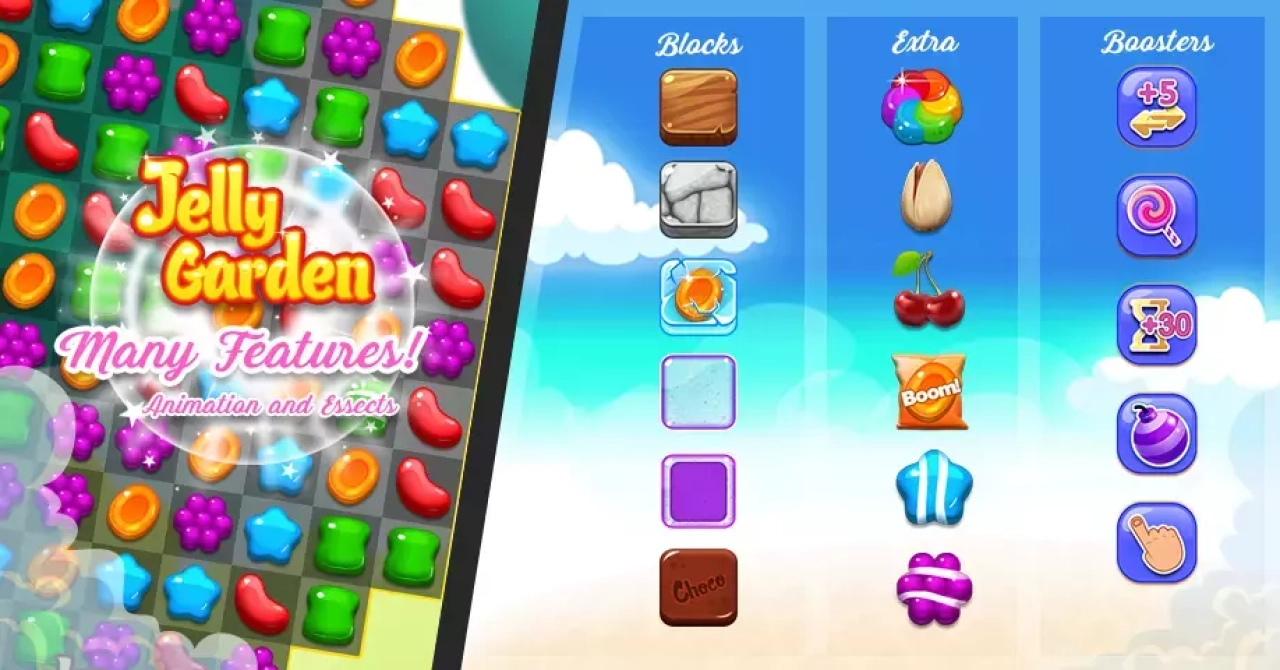 Screenshot #2 - Match 3 Jelly Garden Kit