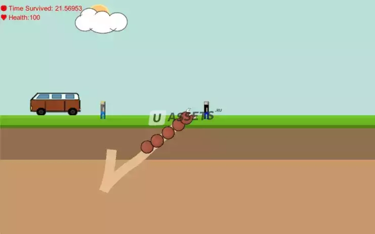 Screenshot #3 - 2D Side Scrolling - Giant Monster Worm Survival KIT