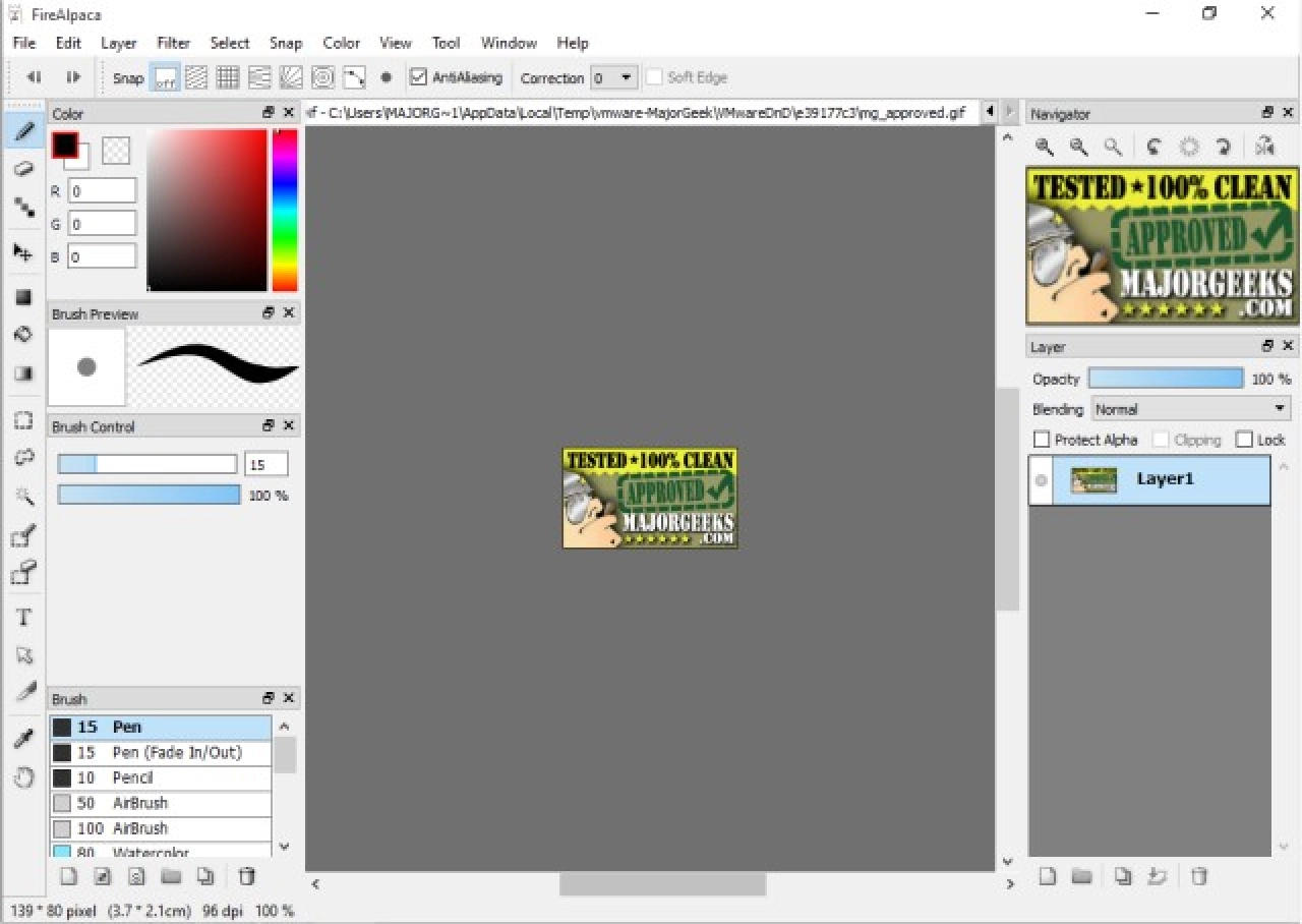Screenshot #1 - Программа FireAlpaca 2.12.1 repack на русском