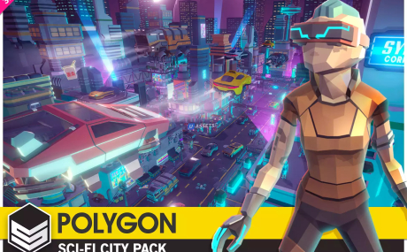 POLYGON Sci-Fi City - Low Poly 3D Art by Synty