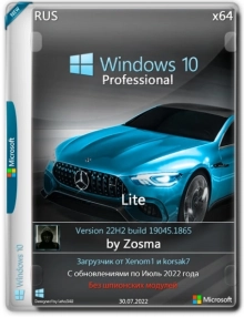 Windows 10 Pro x64 Lite 22H2 build 19045.1865 by Zosma