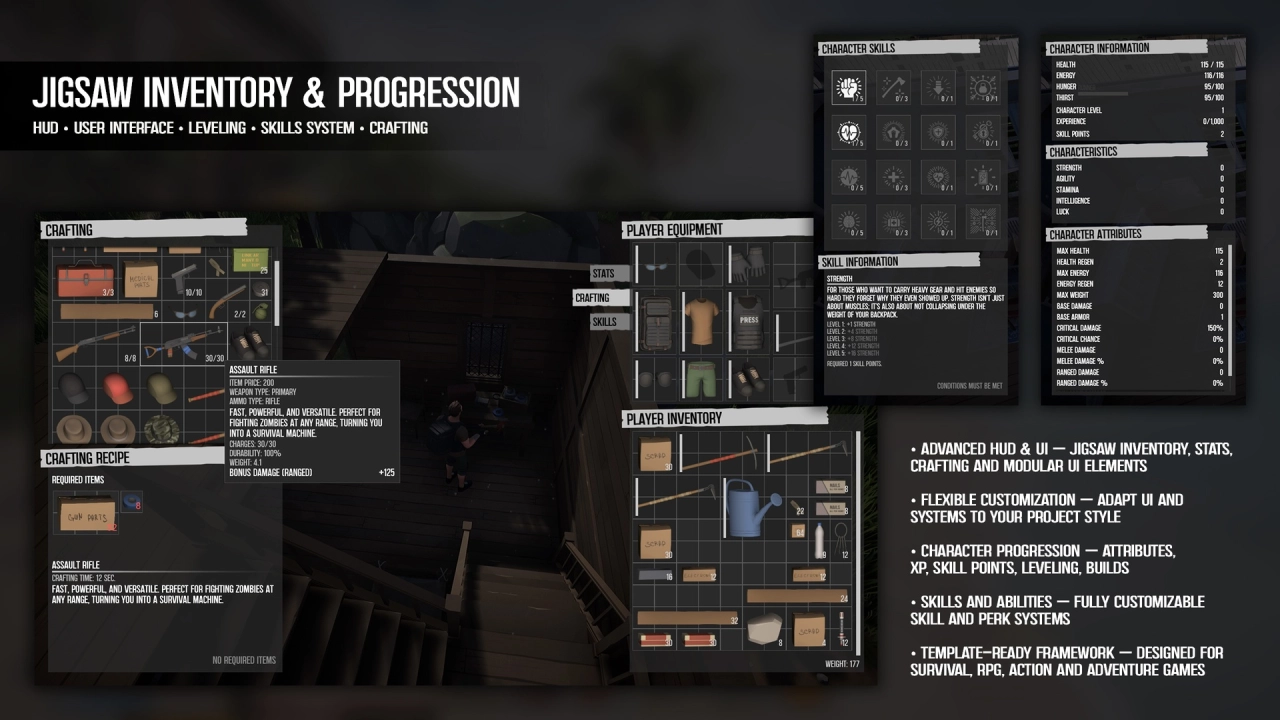 Screenshot #2 - Easy TopDown Template  Survival Action Shooter Top Down RPG