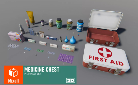 Medicine chest - pharmacy set