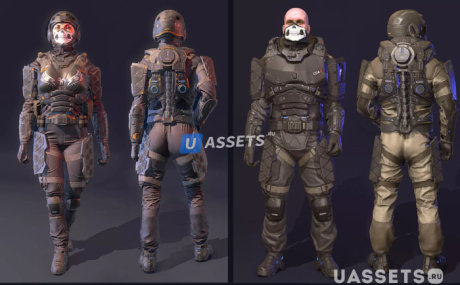 Futuristic Soldier`s Pack