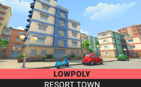 Lowpoly Resort Town