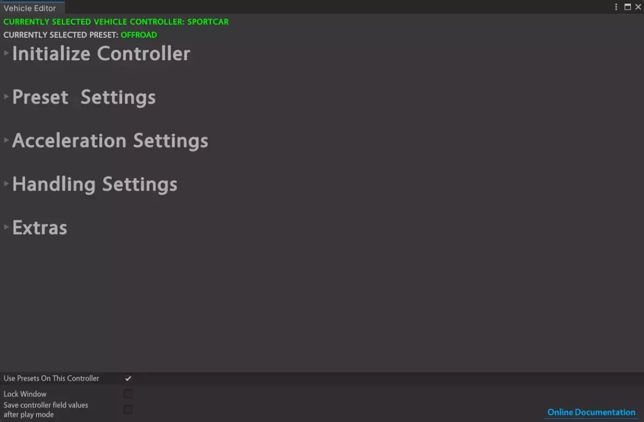 Screenshot #1 - Custom Vehicle Controller
