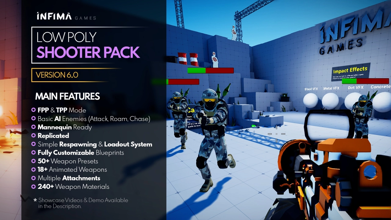 Screenshot #1 - UE5 Low Poly Shooter Pack v6.0 in Blueprints