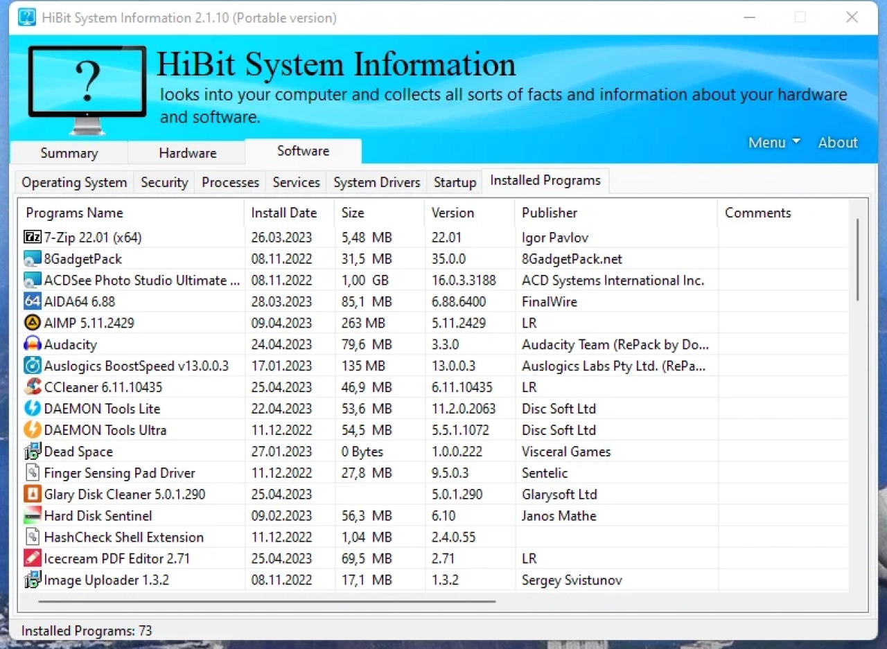 Screenshot #2 - HiBit System Information 2.1.10 + Portable