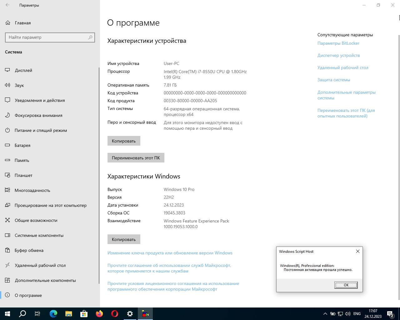 Screenshot #3 - Windows 10 Русская 22H2 3in1 x64 WPI by AG 12.2023 [19045.3803]