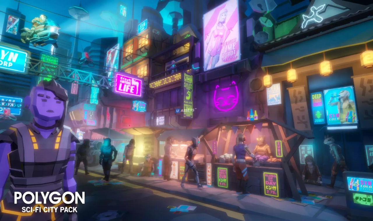 Screenshot #1 - POLYGON Sci-Fi City - Low Poly 3D Art by Synty