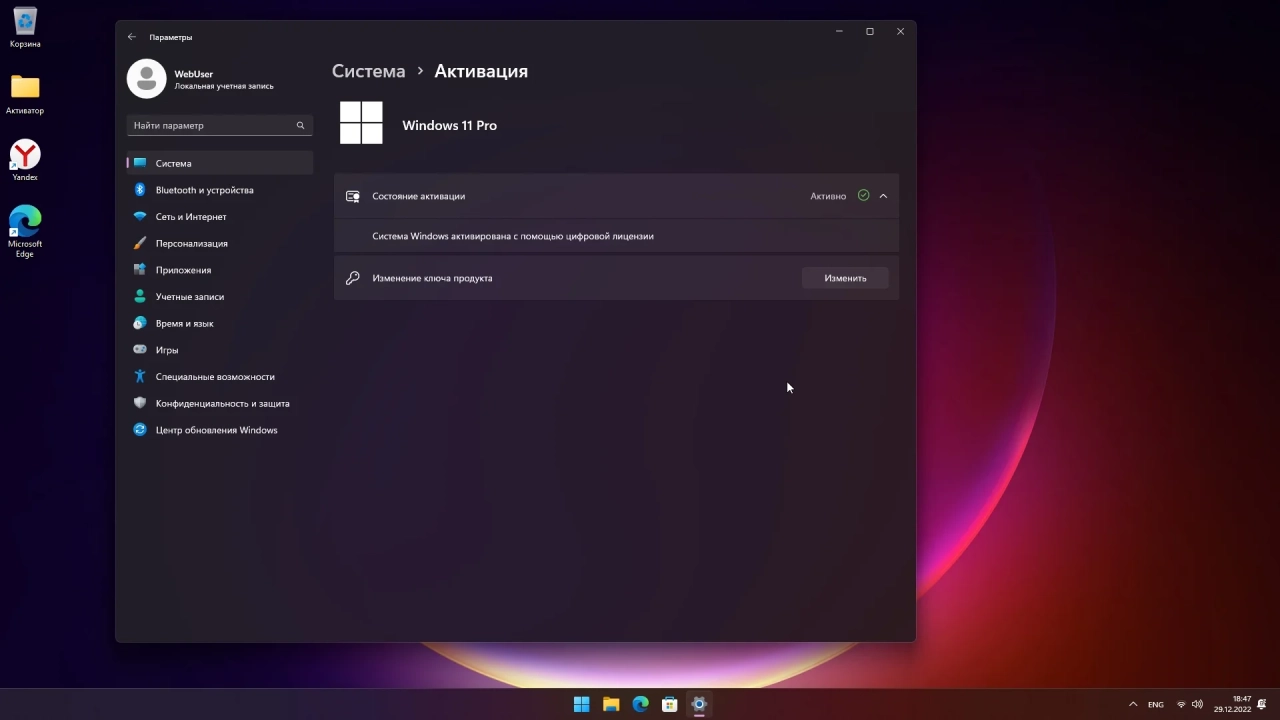 Screenshot #6 - Windows 11 Pro 22H2 22621.1028 no Defender by WebUser