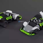 Screenshot #4 - Low Poly Tiny Cartoon Racing Cars Asset Pack