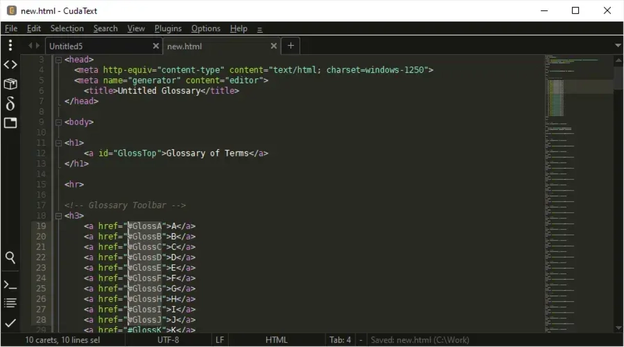 Screenshot #3 - CudaText 1.215.0.1 + Портативная версия