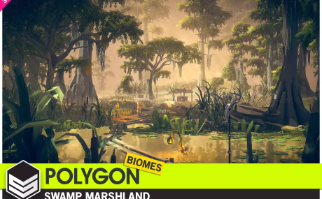 POLYGON Swamp Marshland - Nature Biomes - Low Poly 3D Art by Synty