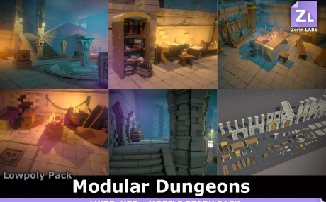 Lowpoly Pack : Modular Dungeons