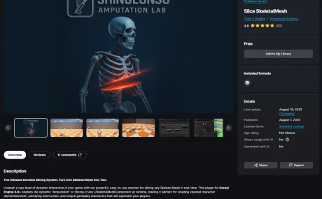 Slice Skeletal Mesh v0.1 (5.6) for Unreal Engine