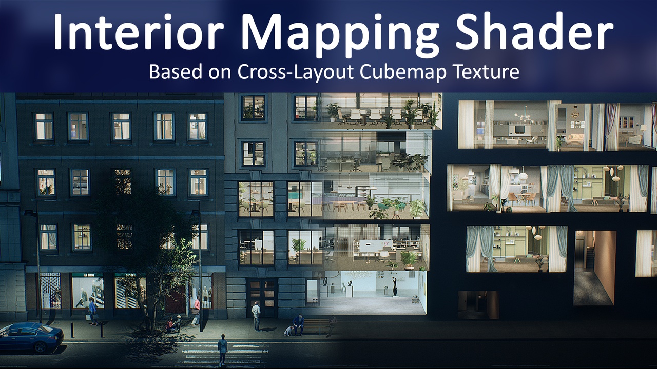 Screenshot #3 - Interior Mapping Shader — Имитация интерьера за окнами для Unreal Engine