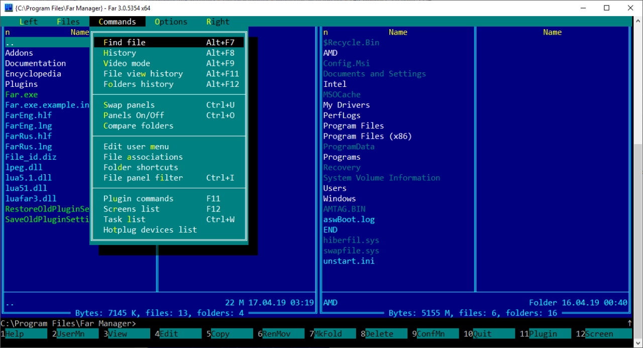 Screenshot #8 - FAR Manager v3.0.6161 x64 bit русская версия