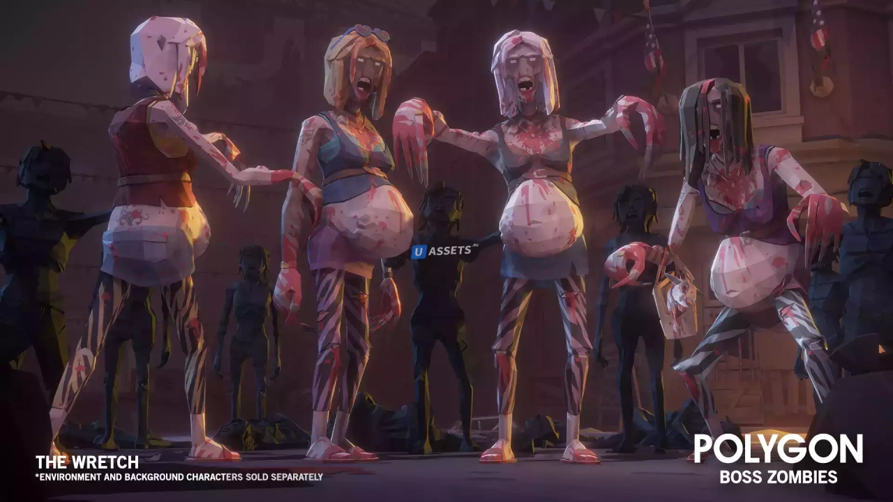 Screenshot #2 - POLYGON Boss Zombies - Low Poly 3D Art by Synty