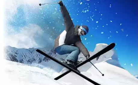 Mobile Ski Game with Tilt Controls