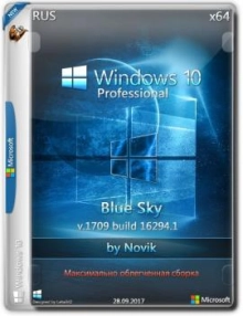 Windows 10 Professional BLUE SKY by novik (x64)