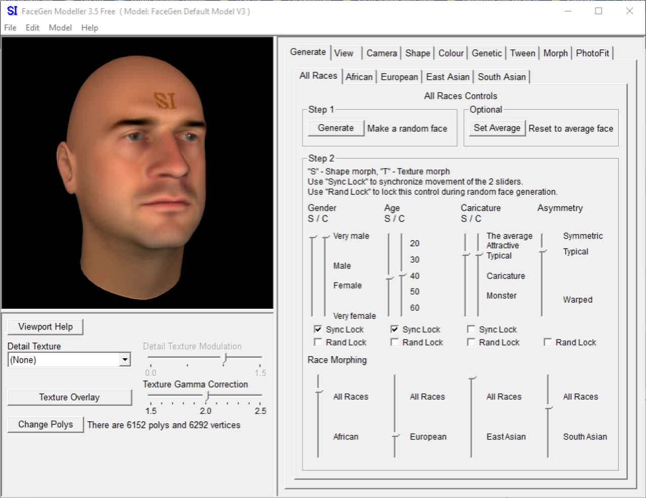 Screenshot #3 - FaceGen Modeller