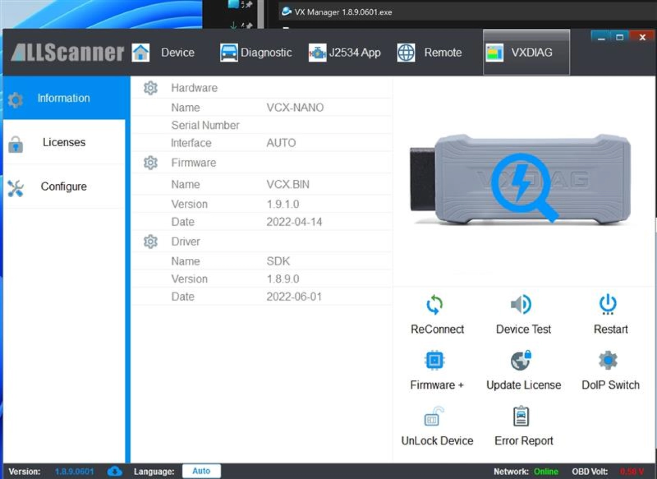 Screenshot #2 - Allscanner VX Manager 1.8.9.0601 + Beta 2024