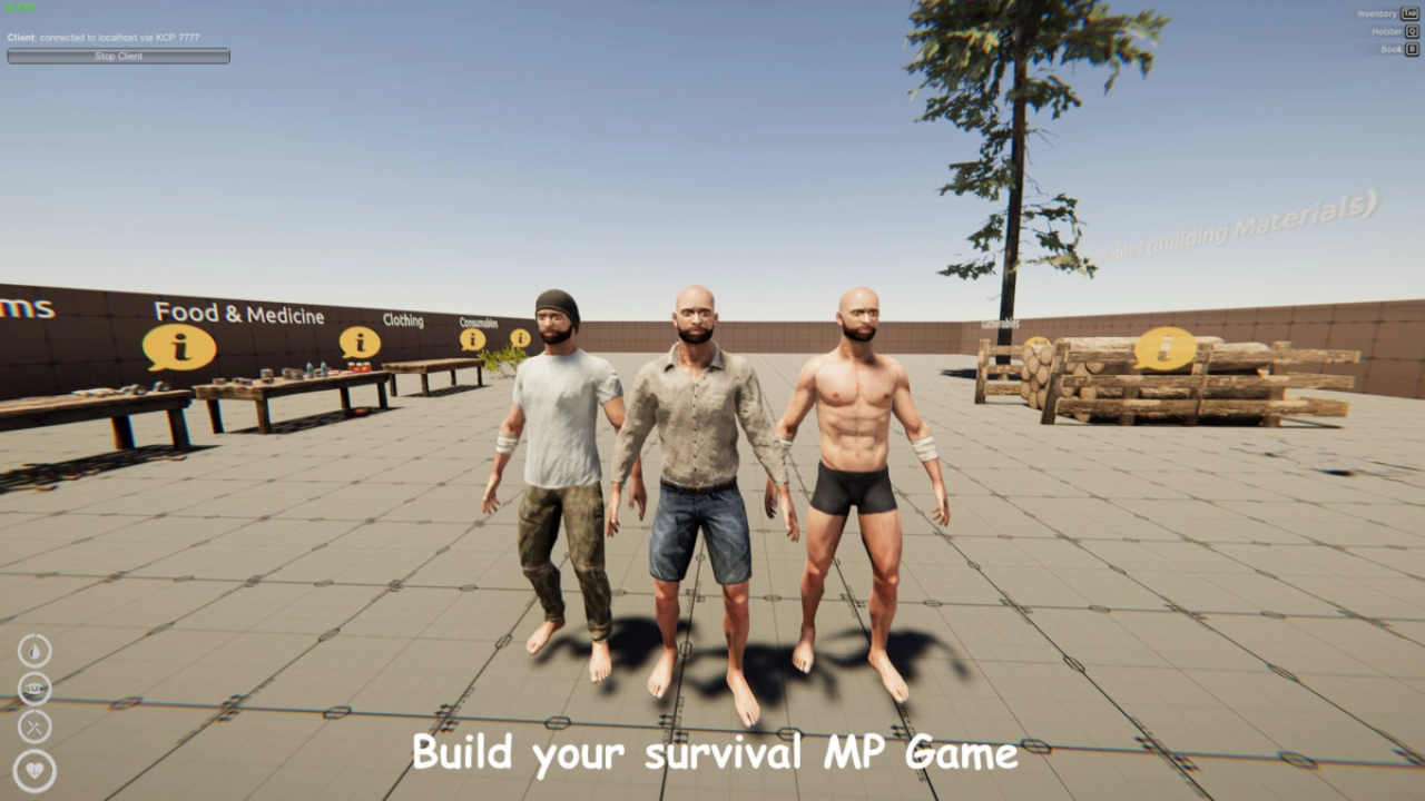 Screenshot #1 - Survival Template Pro MP — Multiplayer Survival System for Unity (Netick Networking)