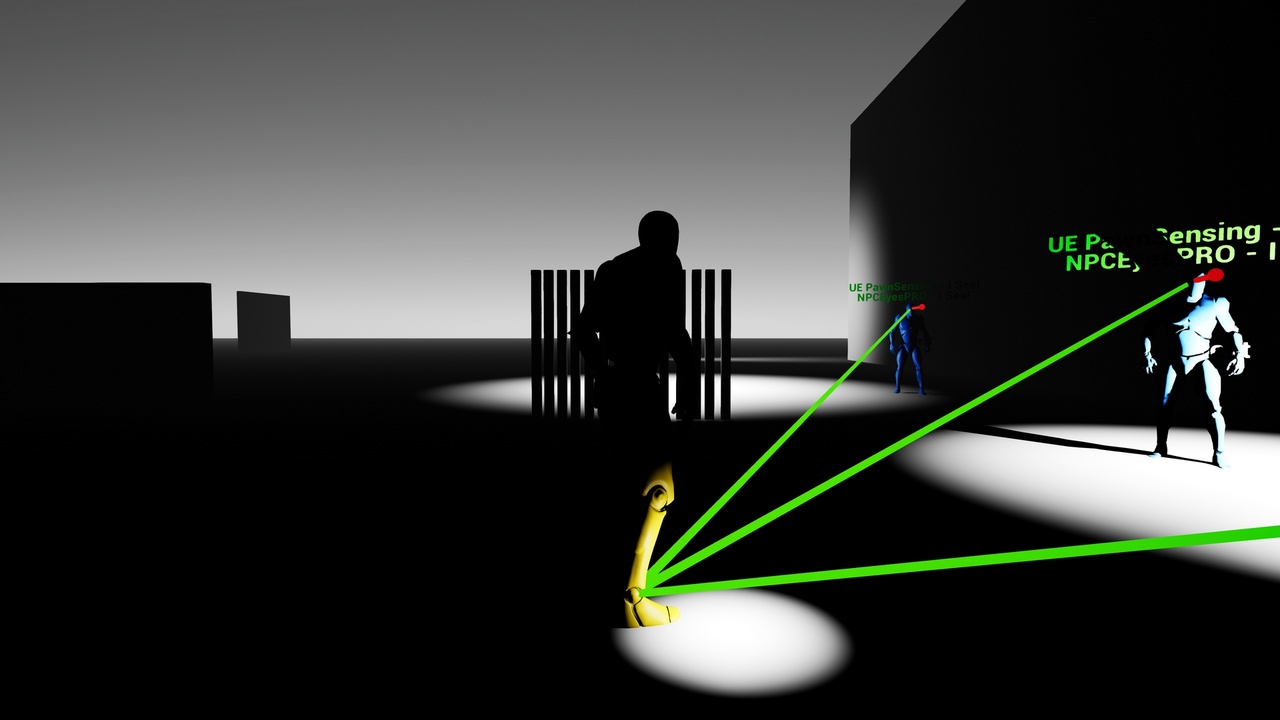 Screenshot #3 - NPC Eyes Sight System - PRO. NPCs can see shadows! UE5.5  v1.3.5