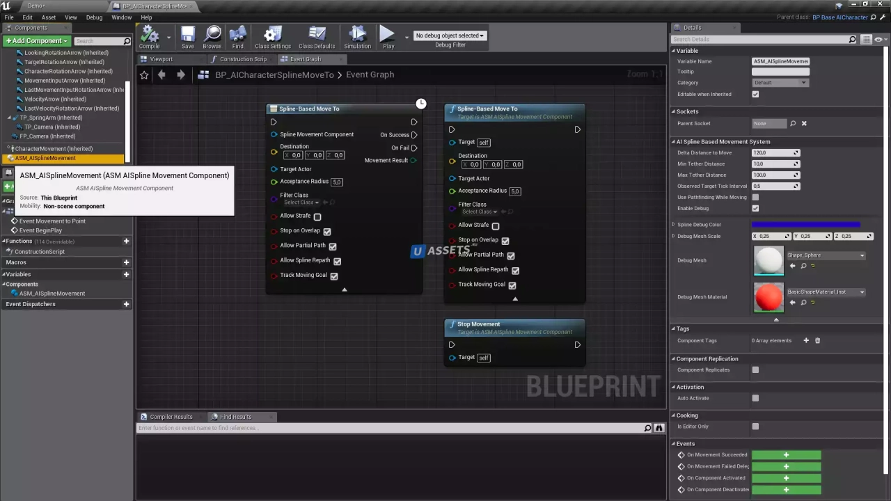 Screenshot #2 - AI Spline-Based Movement System