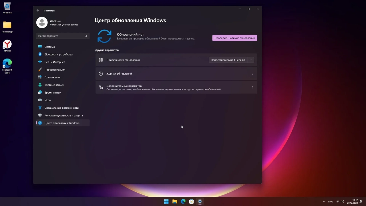 Screenshot #5 - Windows 11 Pro 22H2 22621.1028 no Defender by WebUser