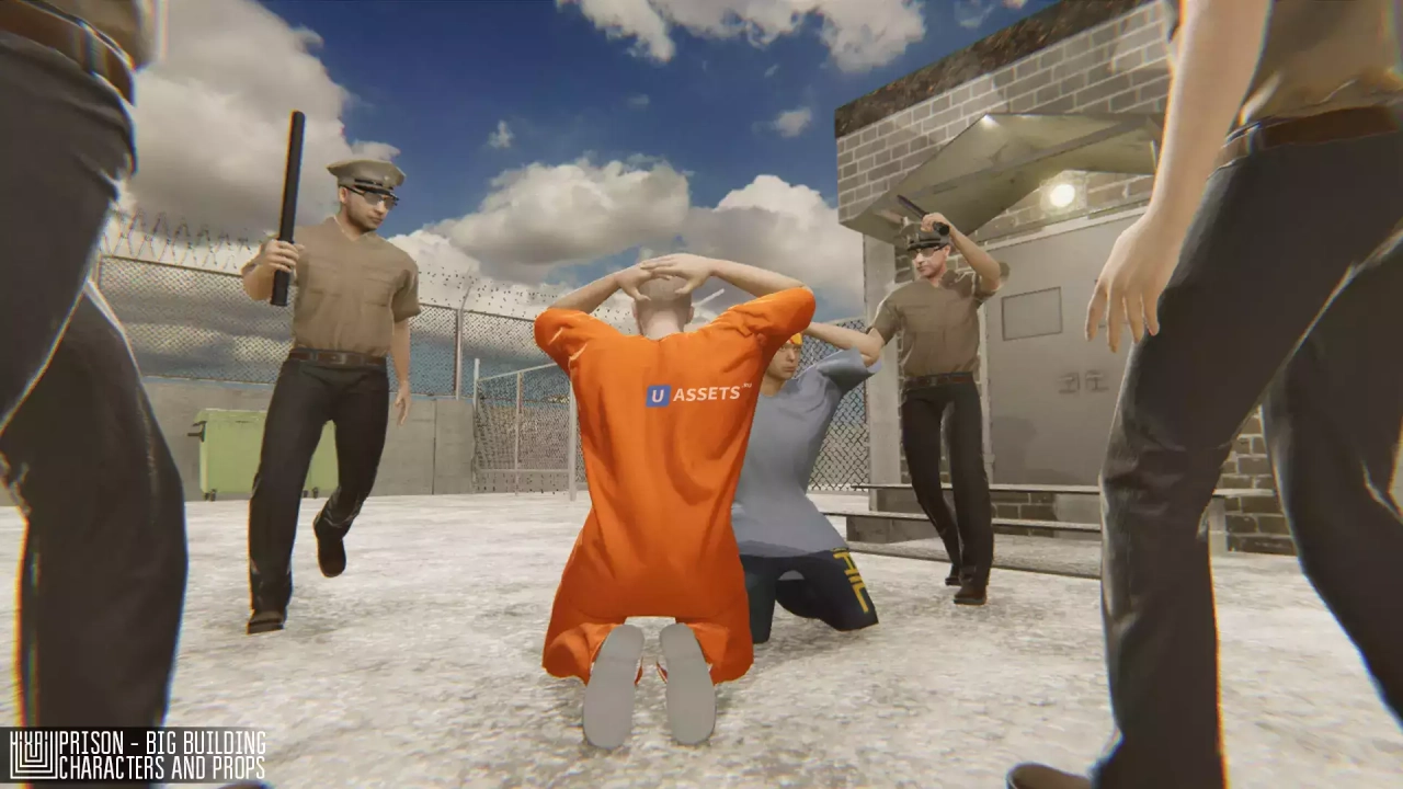Screenshot #3 - Prison - big building, characters and props