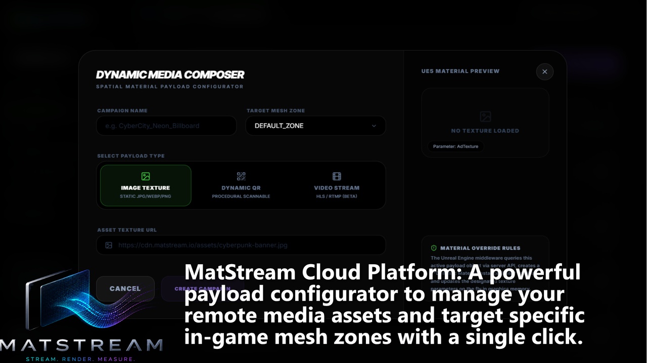Screenshot #2 - MatStream: Dynamic In-Game Media & Ads System v1.0 (5.7)