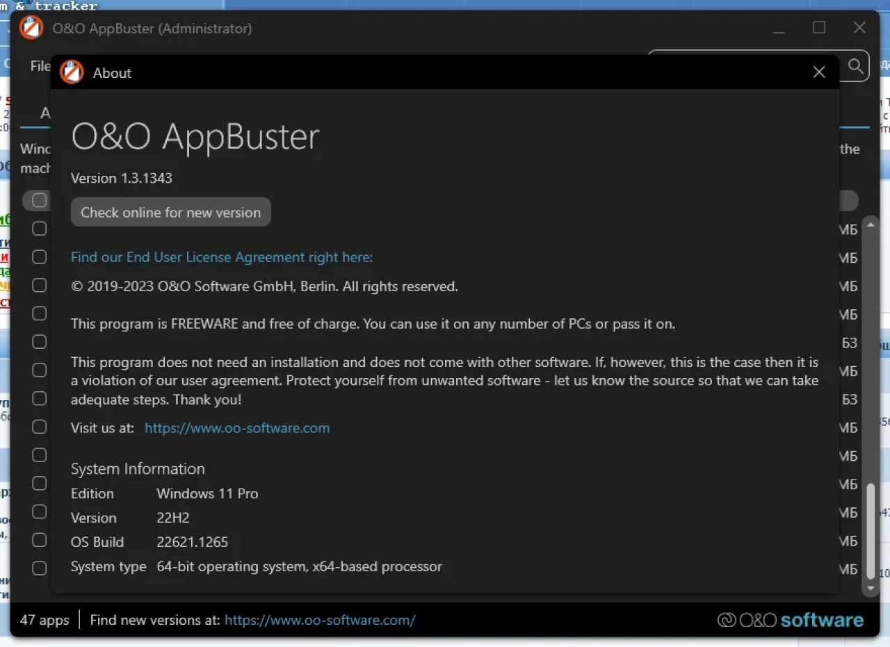 Screenshot #3 - O&O AppBuster 1.3.1343 Portable