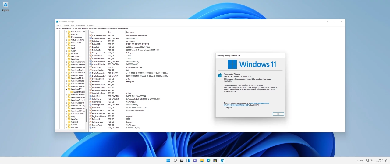 Screenshot #4 - Windows 11 [10.0.22000.493], Version 21H2 (Updated February 2022) - Оригинальные образы от Microsoft MSDN