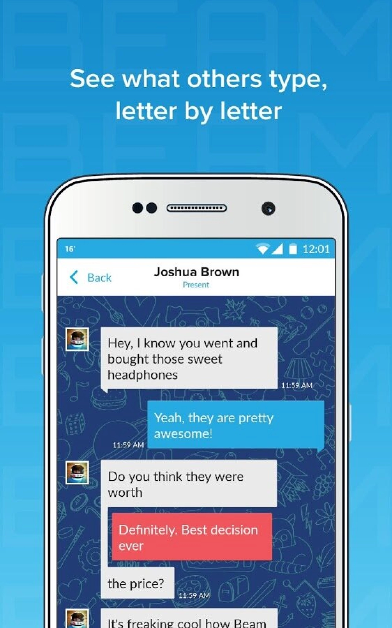 Screenshot #2 - BEAM MESSENGER: REAL TIME TEXT 1.4.90